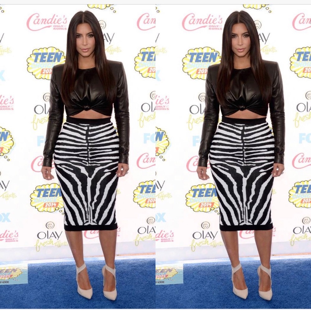 Black zebra skirt